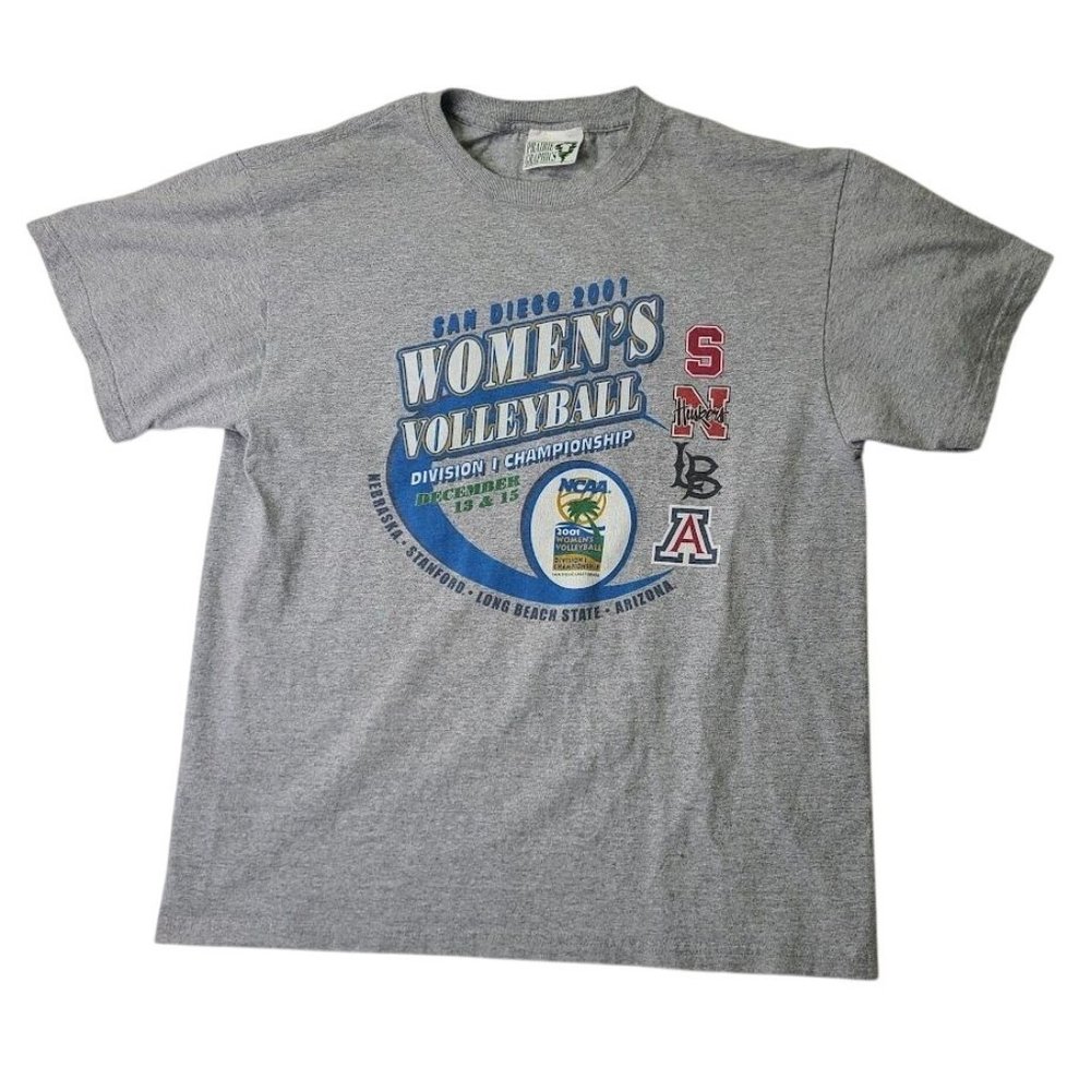 VTG 2001 Womens Volleyball Division I Championship Gray XL T-Shirt San Diego CA